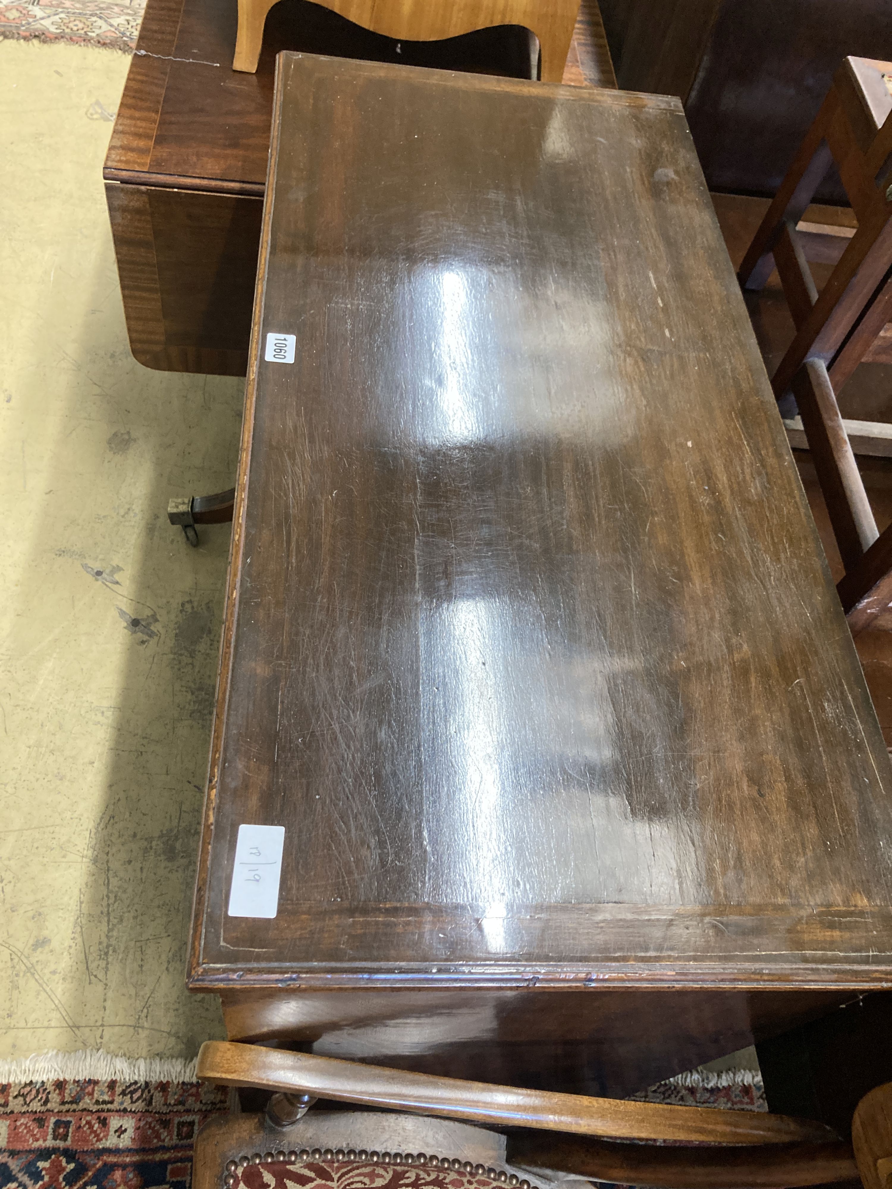 A George III mahogany chest, width 93cm, depth 44cm, height 92cm